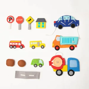 Jolly Designs_ mijn_eerste_graafmachine_quiet book detailfoto boek losse onderdelen