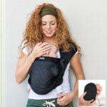 Minimonkey Mini Sling Zwart – compacte babydrager